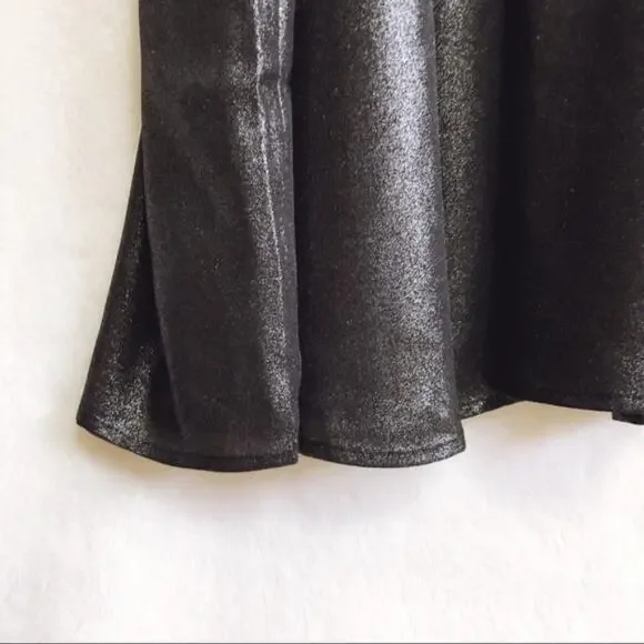 LOFT Grey Metallic Cold Shoulder Swing Dress - Picture 6 of 8